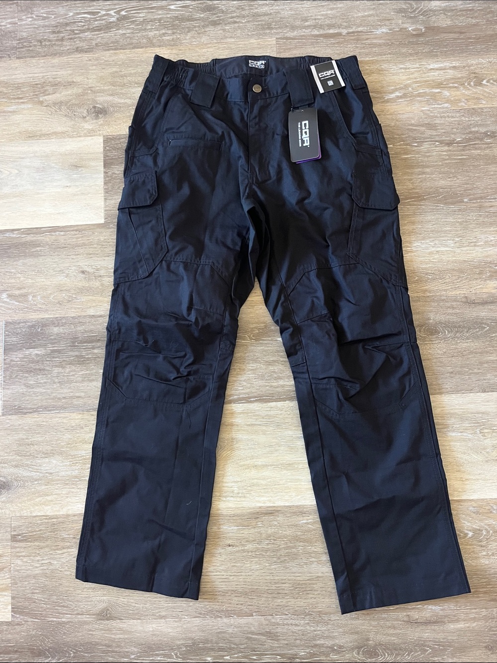 NWT CQR Gear Men's Tactical Utility Cargo Pants Black Size 32X30